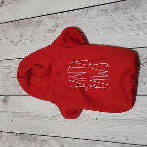 NWT Rae Dunn Santa Paws XS Hoodie Dog coat
